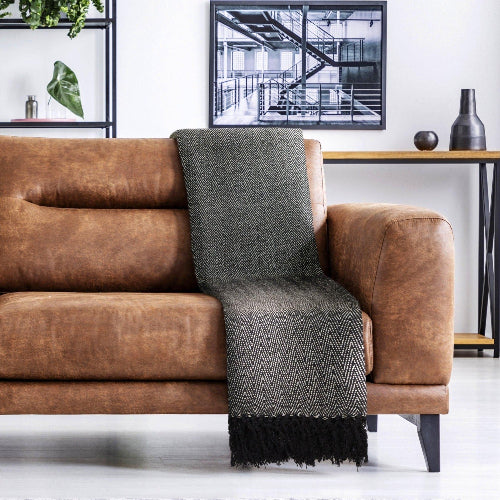 Lifestyle by Emma Barclay Herringbone Throw 127x152 – Black @HOG - Home Office Garden Online Marketplace