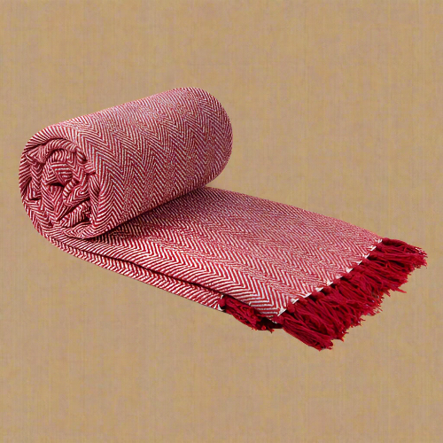 Lifestyle by Emma Barclay Herringbone Throw 127x152 – Red @HOG - Home Office Garden Online Marketplace
