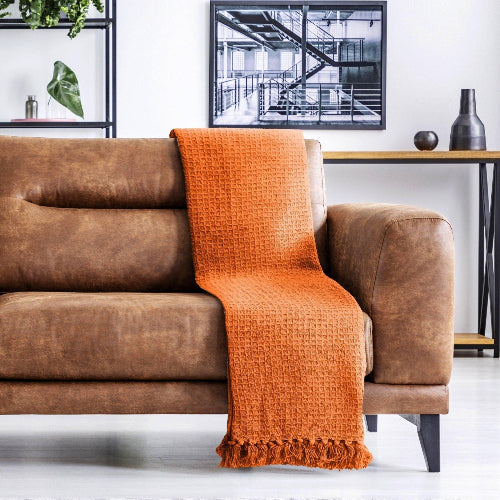 Lifestyle by Emma Barclay Honeycomb Throw 127x152 – Burnt Orange @HOG - Home Office Garden Online Marketplace