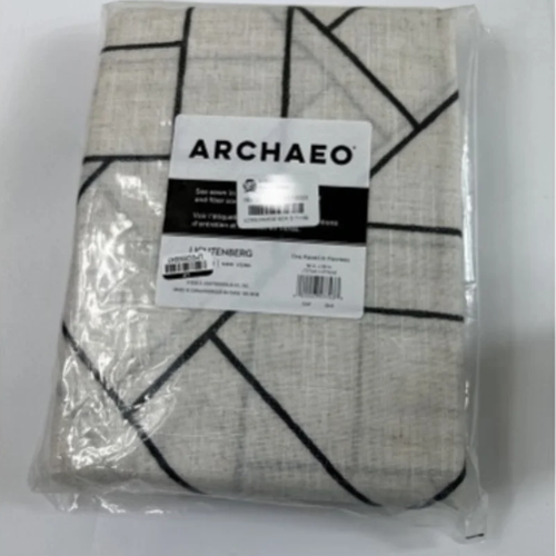 Light Filtering Jigsaw Embroidery Linen Blend Window Curtain One Panel - Archaeo @HOG - Home, Office, Garden, Online Marketplace

