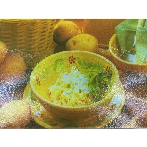 Linsan Anika Fruits Kitchen Glass Cutting Board - 28cm X 38cm @HOG - Home Office Garden Online Marketplace