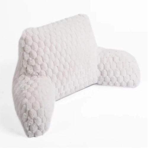 Linsan Cuddle Cushion Faux Fur Support Bed Pillow, Cream @HOG - Home, Office, Garden, Online Marketplace
