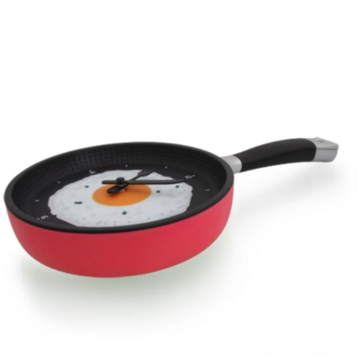Linsan Fried Egg Kitchen Clock - Red @HOG - Home, Office, Garden, Online Marketplace
