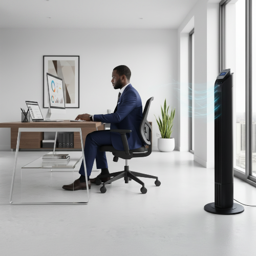 Linsan LCD Tower Fan with Ionizer & Remote Control
