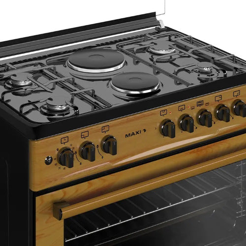 Maxi 60*90 (4+2) Burner Gas Cooker Wood TR. @HOG - Home Office Garden Online Marketplace