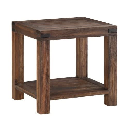 Meadow Acacia Solid Wood Rectangular Side Table In Brick Brown. Home Office Garden | HOG-HomeOfficeGarden | online marketplace