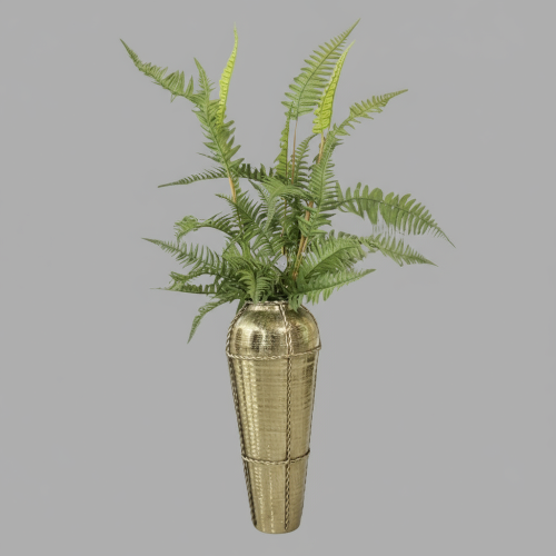 Metallic Gold Vase with Artificial Fern Arrangement  @HOG - Home, Office, Garden, Online Marketplace