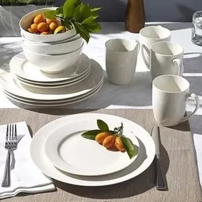 Metro Home Porcelain Dinnerware Set - 16pc Home Office Garden | HOG-HomeOfficeGarden | HOG-Home.Office.Garden