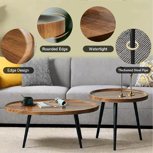 Mid Century Modern Coffee Table Set of Two. Order @HOG