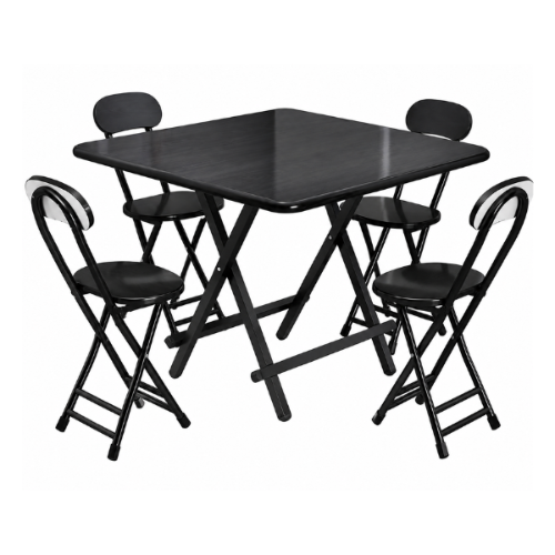 Modern Black Foldable Dining Set @HOG - Home, Office, Garden, Online Marketplace