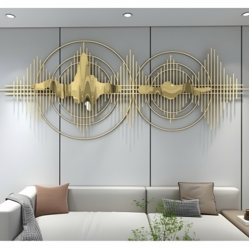 Modern Gold Accent Wall Sculpture  @HOG - Home, Office, Online Marketplace
