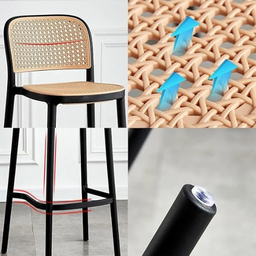 Modern Imitation Rattan Bar Chair – 103 cm Height. Home Office Garden | HOG-HomeOfficeGarden | online marketplace