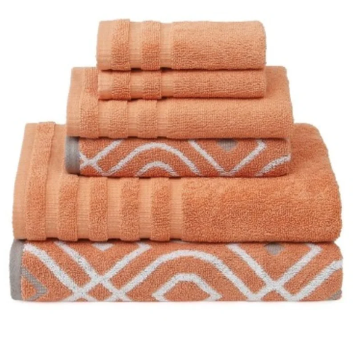 Modern Threads Trefoil Filigree Cotton Towel Set – 6-piece - Coral  @HOG - Home, Office, Garden, Online Marketplace
