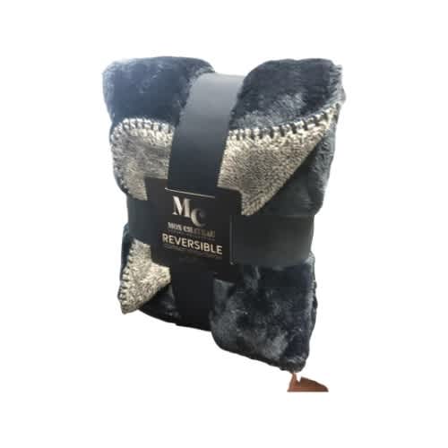 Mon Chateau Luxury Collection Reversible Throw 60"x70" - Blue. Home Office Garden | HOG-HomeOfficeGarden | online marketplace
