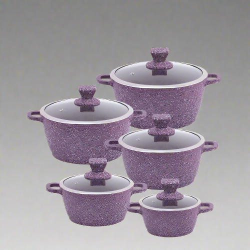 Nessa Granum 5pc Stockpot Set – Vizag Purple (8060) @HOG - Home Office Garden Online Marketplace
