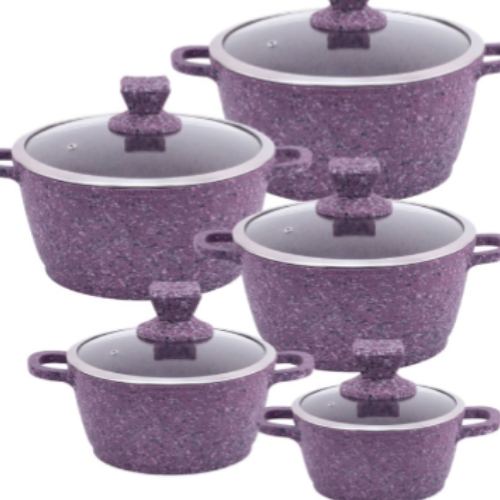 Nessa Granum 5pc Stockpot Set – Vizag Purple (8060) @HOG - Home Office Garden Online Marketplace
