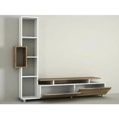 Tulip Tv Unit - Up To 60inches - White-walnut  Home Office Garden | HOG-Home Office Garden | online marketplace 