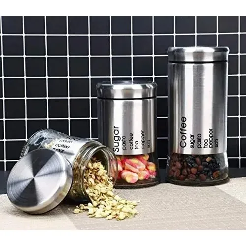 Stainless Canister Set For Sugar, Coffee And Tea  Home Office Garden | HOG-Home Office Garden | online marketplace 
