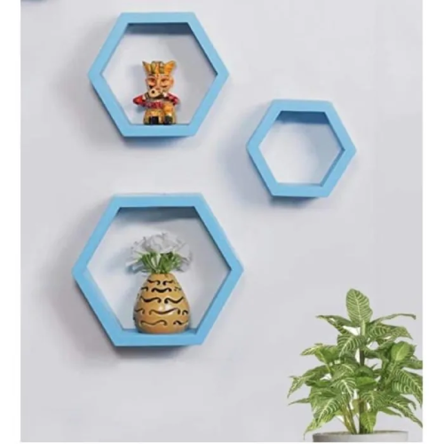 Honeycomb Floating Shelves - Set Of 3 Home Office Garden | HOG-Home Office Garden | HOG-Home Office Garden 