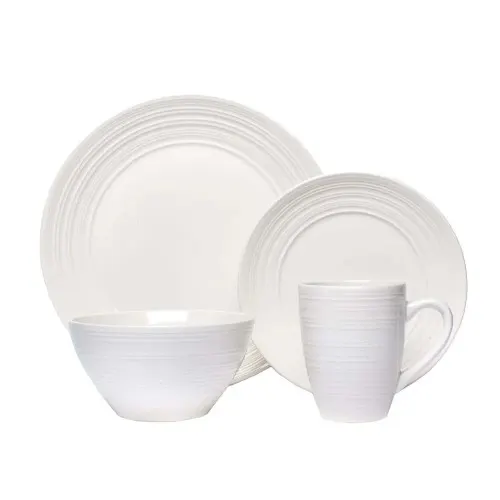 Thomson Pottery Ripple - 16 - Piece Stoneware Dinnerware Set Home Office Garden | HOG-Home Office Garden | HOG-Home Office Garden