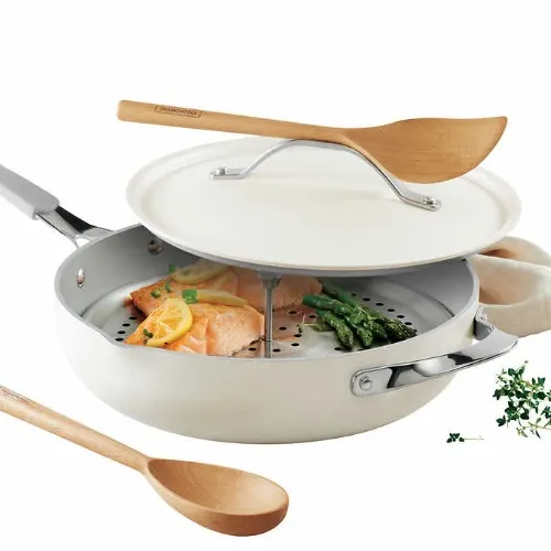Tramontina All-in-one Ceramic Non-stick Pan - 5-quart - White Home Office Garden | HOG-Home Office Garden | HOG-Home Office Garden