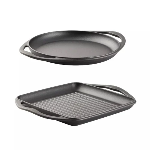 Tramontina Pre-seasoned Cast Iron Grill And Griddle Set 2 Pack Home Office Garden | HOG-Home Office Garden | HOG-Home Office Garden