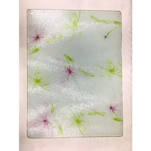 Linsan Prima Floral Blossom Glass Cutting Board - (40 X 30cm)  Home Office Garden | HOG-Home Office Garden | HOG-Home Office Garden