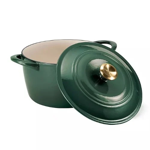 Tramontina Enameled Cast Iron 7-quart Dutch Oven - Spruce With Gold Knob