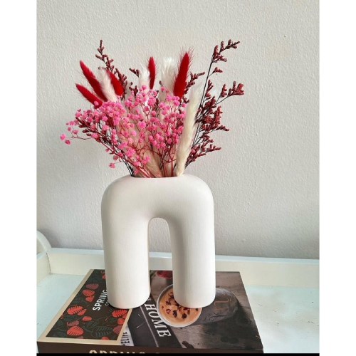 Sculptural Ivory Ceramic Vase Home Office Garden | HOG-Home Office Garden | online marketplace