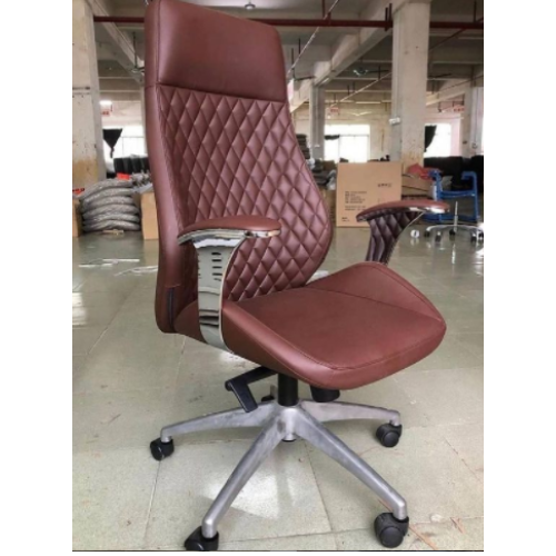 High Back Dark Brown Leather Executive Swivel Office Chair with Arms Home Office Garden | HOG-Home Office Garden | online marketplace 