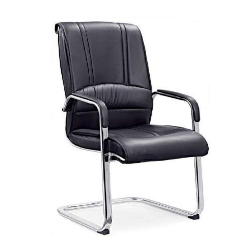 Black Leather Visitors Chair. Home Office Garden | HOG-HomeOfficeGarden | online marketplace