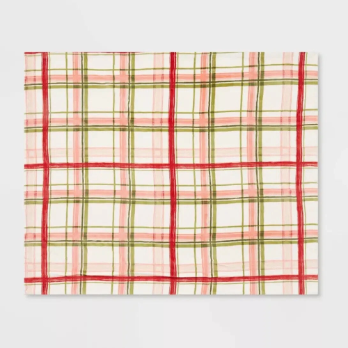 Threshold Plaid Plush Sherpa Reverse Throw- 50'' * 60''