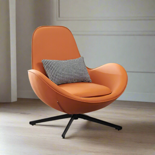 Dario Luxury Egg Shell Leather Armchair