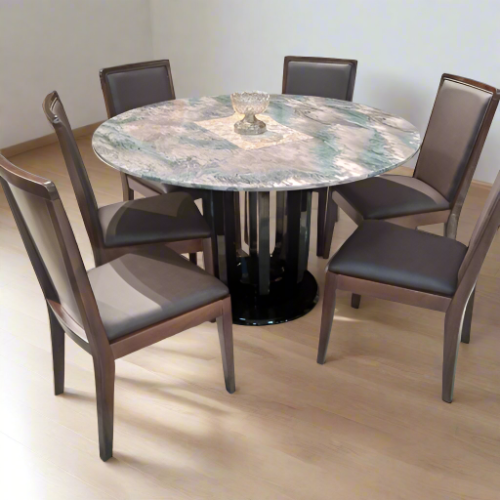 6 Seater Marble Top Dining Set HOG-Home, Office, Garden online marketplace