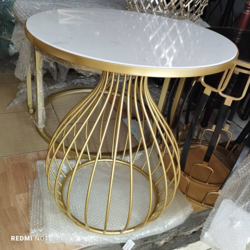 Iron art round table sofa side table