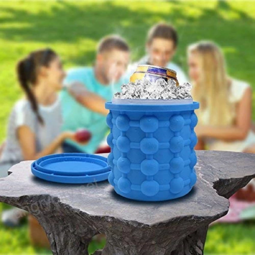 Silicon Ice Cube Mold Bucket - Blue. Home Office Garden | HOG-HomeOfficeGarden | online marketplace