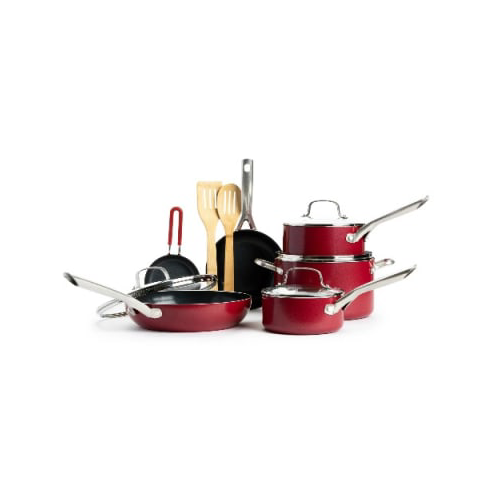 Red Volcano Ceramic Nonstick Cookware Set - 12 Piece. Home Office Garden | HOG-HomeOfficeGarden | online marketplace