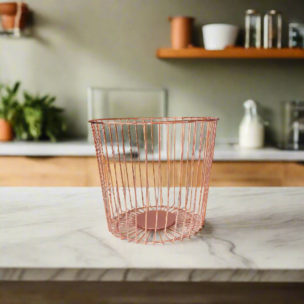 Rose Gold Wire Bin