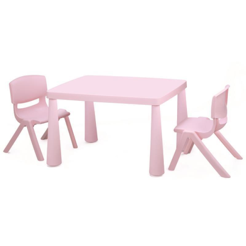 Kiddies Plastic Table +4 ijoko Ṣeto