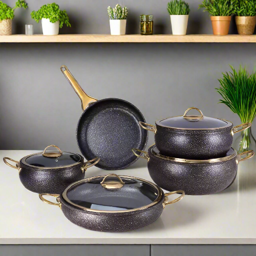 10pcs Luxury Granite Kitchen Cookware Set Order Now @HOG Online Marketplace