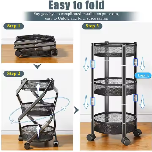 3 Tier Foldable Storage Rack Order Now @HOG Online Marketplace