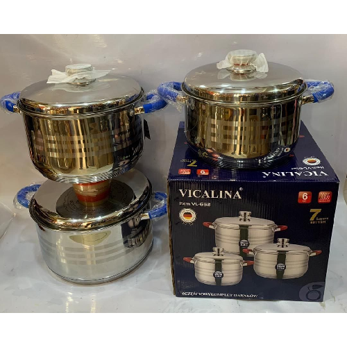 Vicalina 6 Pieces Aluminium Cooking Pot Order Now @HOG Online Marketplace