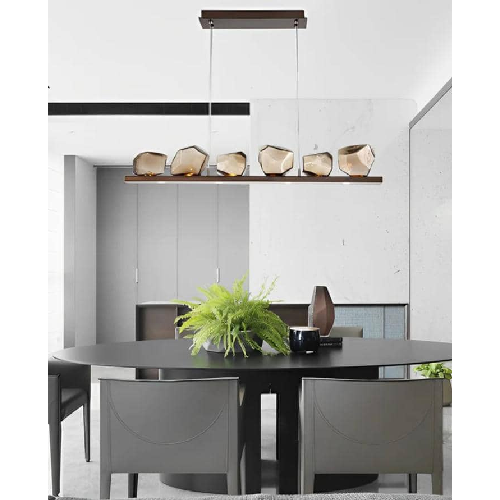 Diamond Round Cut Glass Chandelier