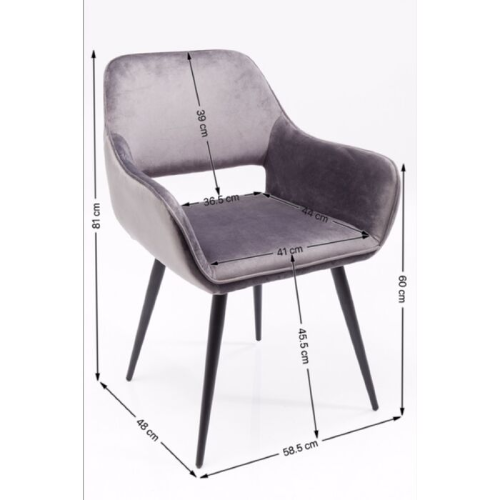 Chair with Armrest San Francisco Grey. Home Office Garden | HOG-HomeOfficeGarden | online marketplace