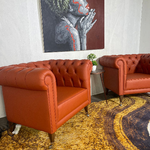 Occasional Chair - Tan Leather  @HOG - Home Office Garden Online Marketplace