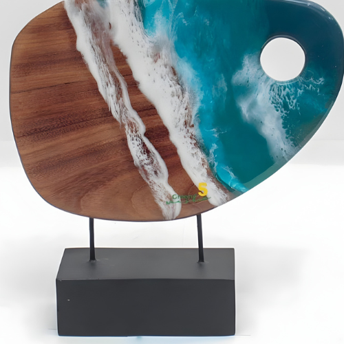 Ocean Theme Wood and Resin Décor Art Piece @HOG - Home, Office, Garden, Online Marketplace
