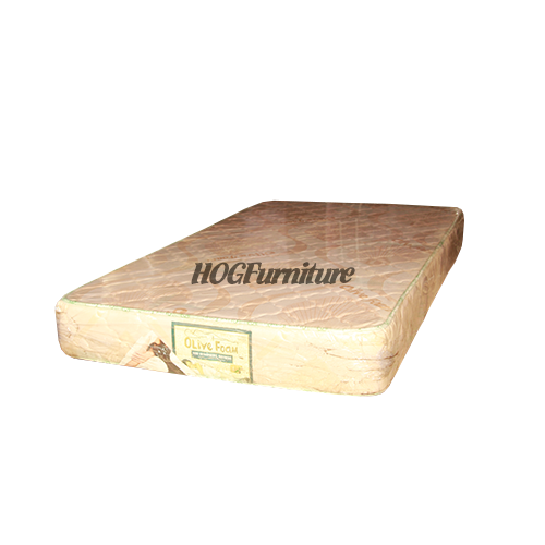 Olive Foam Mattress Semi-Orthopaedic 6 x 4ft x 12" Quilted @HOG - Home Office Garden Online Marketplace