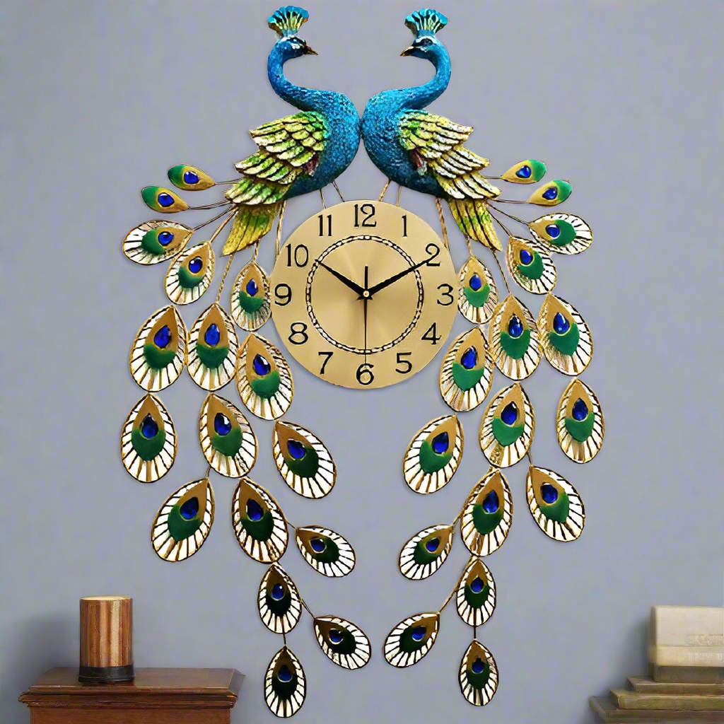 Peacock Wall Clock Order Now @HOG Online Marketplace