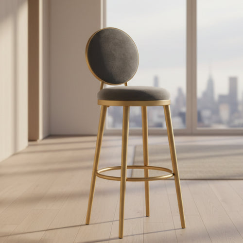 Plush Fabric Bar Stool (One) @HOG - Home Office Garden Online Marketplace