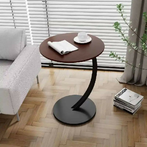 Modern Round Wood & Metal C- Side Table Home Office Garden | HOG-Home Office Garden | online marketplace